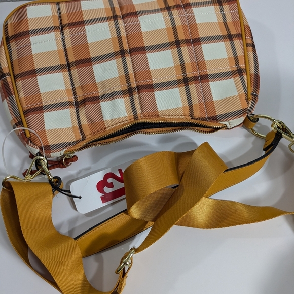 Plaid Orange Shoulder Bag - Picture 4 of 4